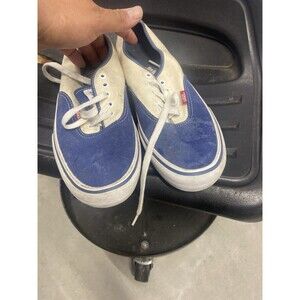 RARE VANS AUTHENTIC PRO SIZE 10 MENS BLUE WHITE RED CANVAS DEAD STOCK